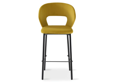 FARD 668 - High upholstered velvet stool with back by Origins 1971 - view 3